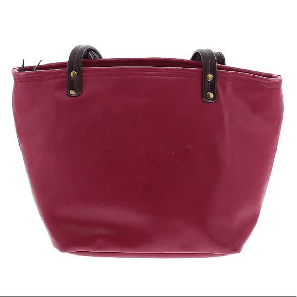 ALTAI MADE IN USA ART BAG RED BROWN LEATHER VGUC CHICAGO BULLS RED COLOR - Picture 2 of 16